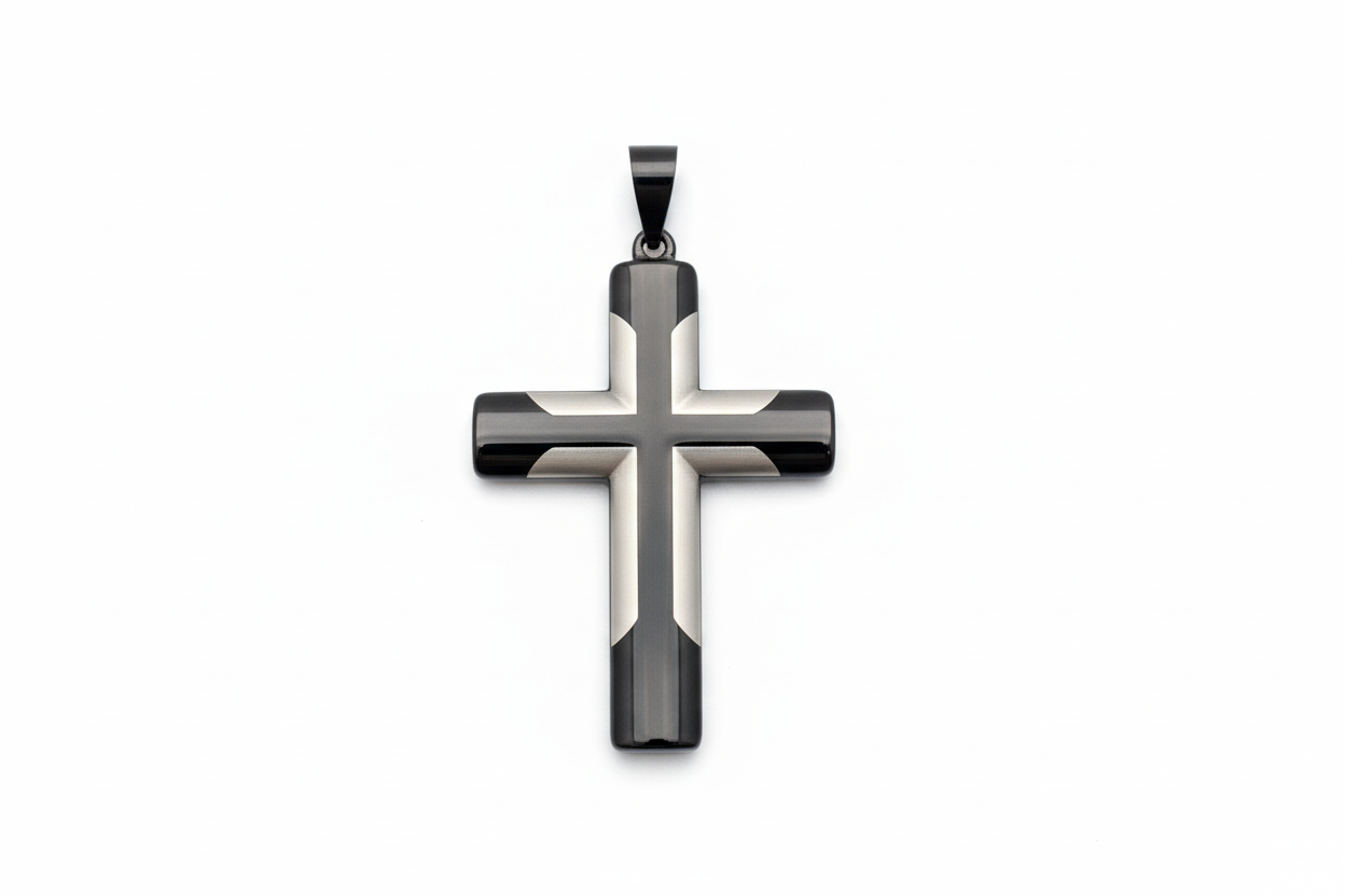 Two-Tone Flared Inlay Cross