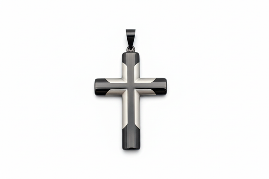 Two-Tone Flared Inlay Cross