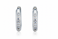 Load image into Gallery viewer, Hoop Earing with Clear Stones
