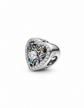 Load image into Gallery viewer, Pandora Compatible Cubic Heart Pendant Sterling Silver
