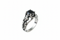 Load image into Gallery viewer, Black Cubic Zirconia Stone Scull ring in Stainless Steel
