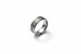Load image into Gallery viewer, Silver Striped Stainless Steel Ring
