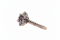 Load image into Gallery viewer, 925 Sterling Silver ring purple flower lab grown ring
