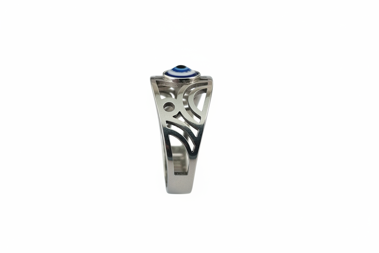 Evil Eye Stainless Steel Ring