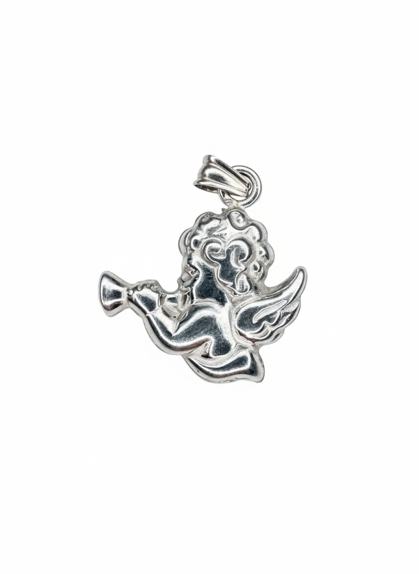Angel Trumpet Pendant Sterling Silver