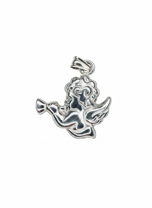 Angel Trumpet Pendant Sterling Silver