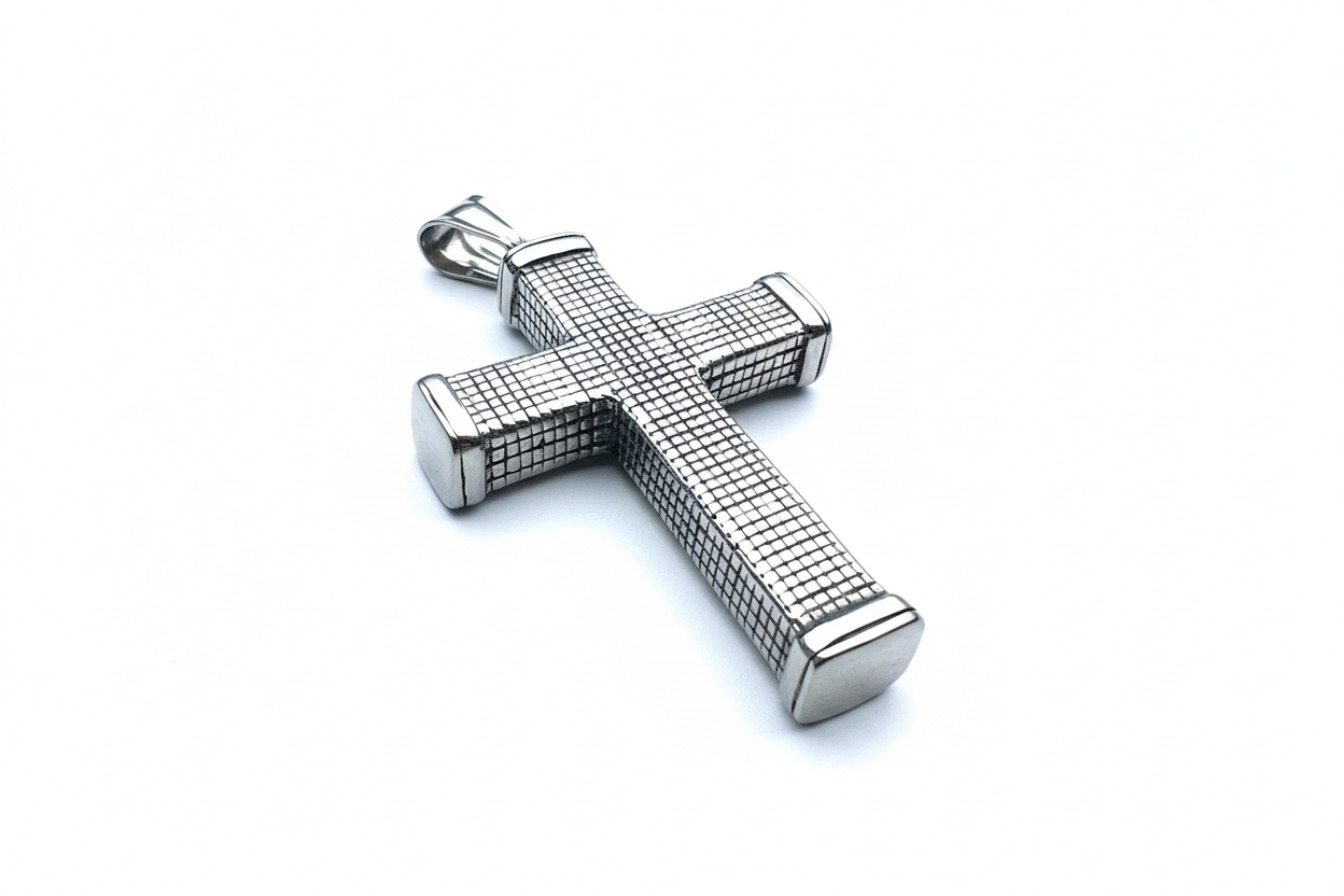 Waffle-Pattern Latin Cross