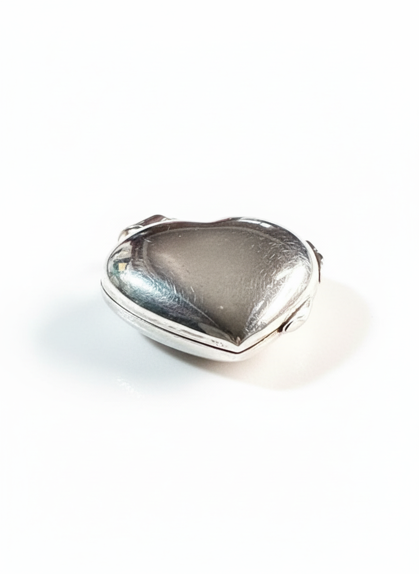 Hollow Heart Box Sterling Silver Pendant