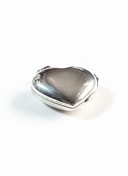 Hollow Heart Box Sterling Silver Pendant