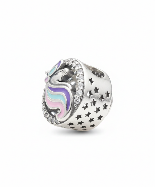 Pandora Compatible Unicorn Pendant Sterling Silver
