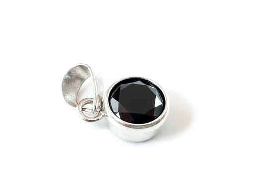 Black Cubic Pendant Sterling Silver