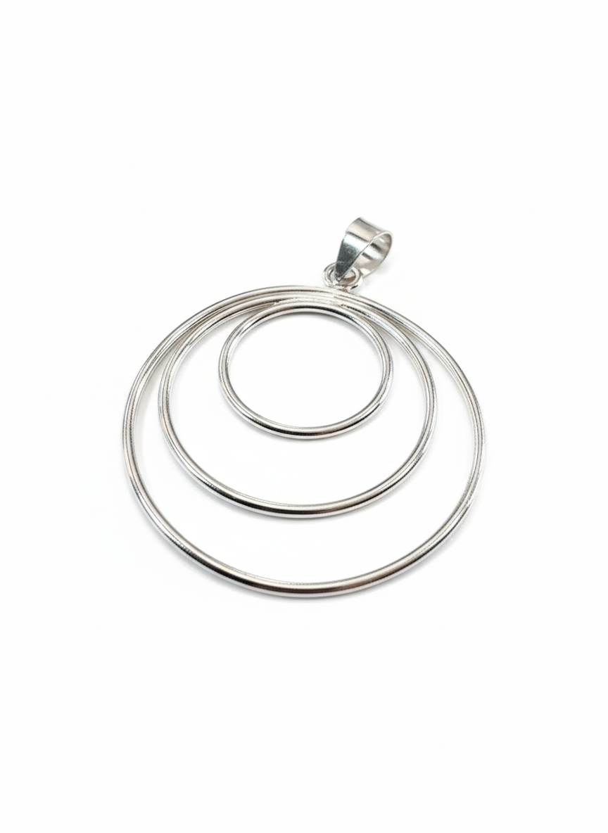 Multi Ring Pendant Sterling Silver