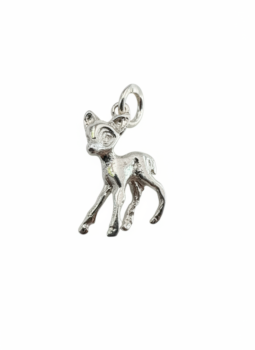 Bambi Deer Pendant Sterling Silver