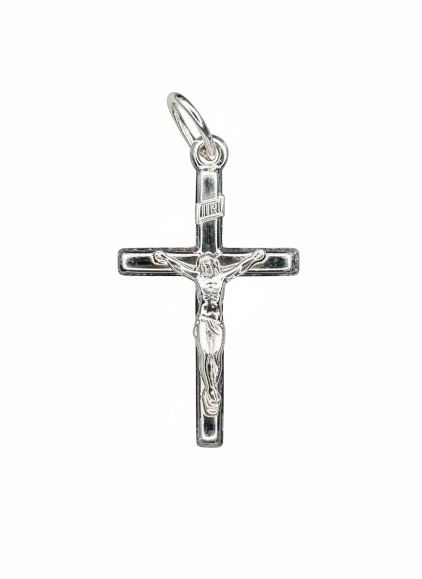 Crucifixion Cross Sterling Silver Pendant