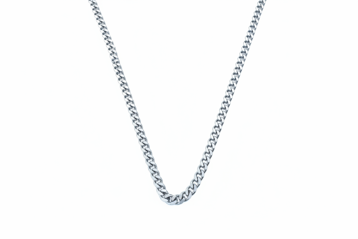 Fine Diamond Cut Curb Necklace