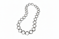 Load image into Gallery viewer, Anchor Square Round Link Silver Necklace
