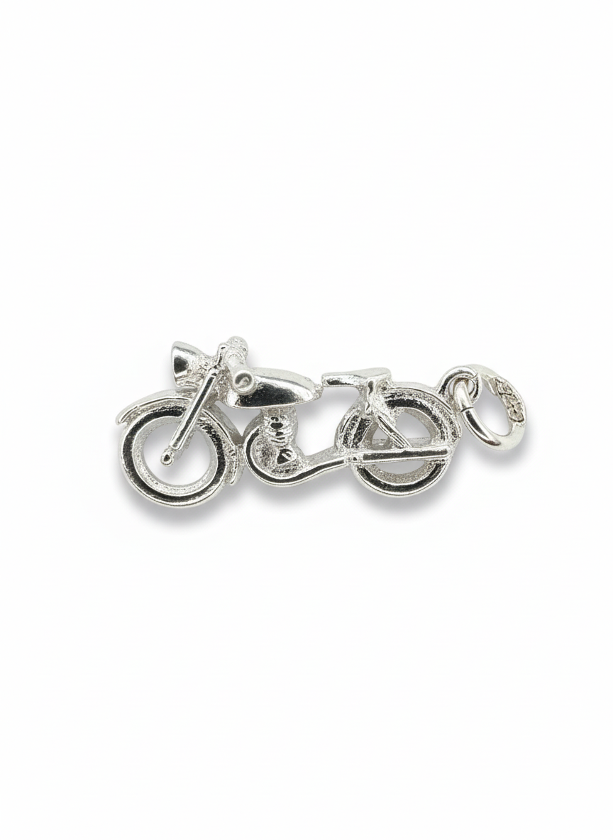 Motorcycle Pendant Sterling Silver