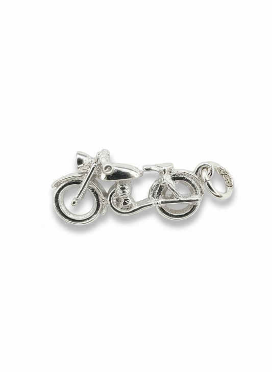 Motorcycle Pendant Sterling Silver