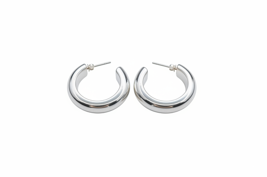Butterfly Electroform Hoop Sterling Silver Earrings