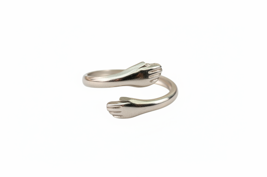 Hugging hand Stainless Steel Ring