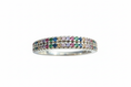 Load image into Gallery viewer, 925 Sterling Silver Double Layer Rainbow Cubic Zirconia stones
