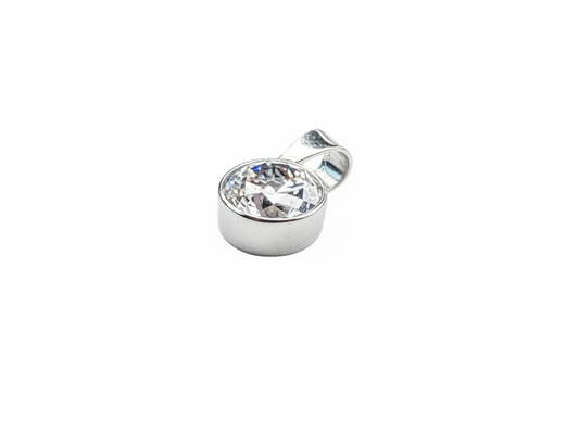 Cubic Zirconia Closed Sterling Silver Pendant