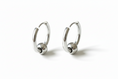 Load image into Gallery viewer, Single-Ball Hoop Earring
