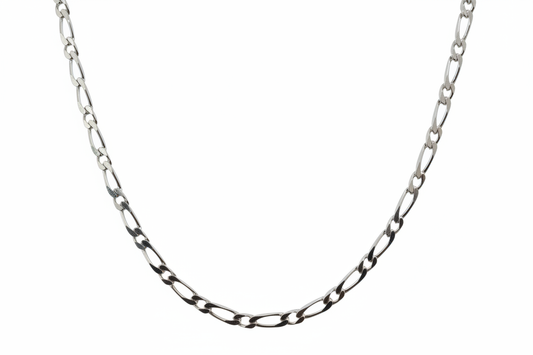 Curb Figaro Link Silver Necklace