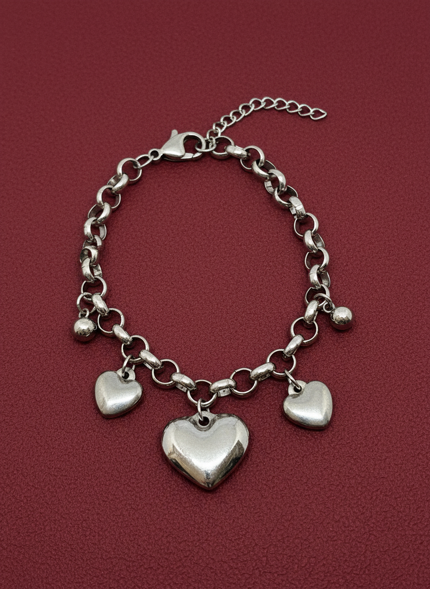 Hearts Charm Bracelet