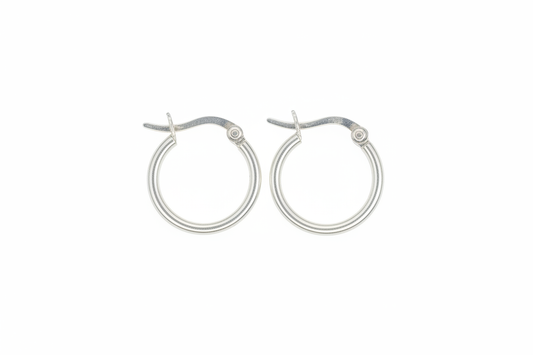 Silver hoop earrings 