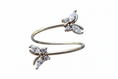 Load image into Gallery viewer, 925 Sterling Silver butterfly ring Cubic Zirconia stones
