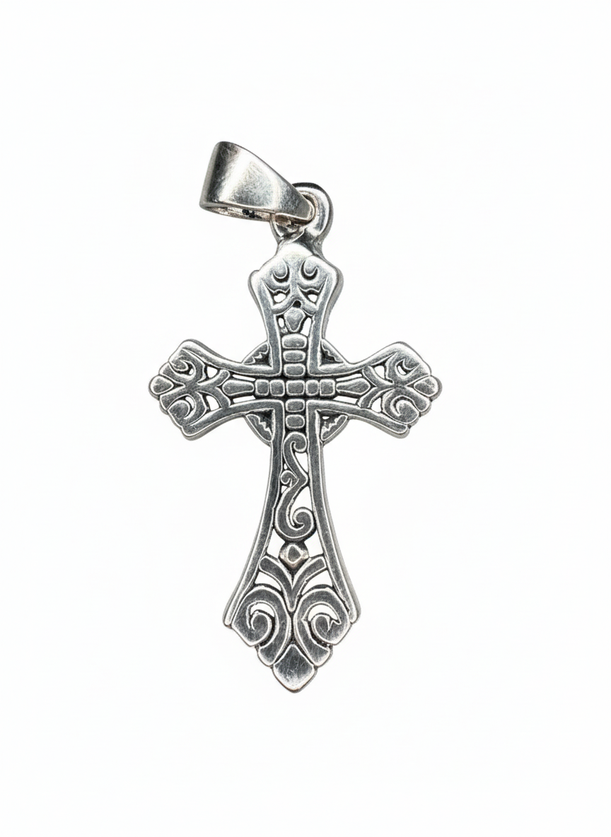 Vintage Inner Cross Sterling Silver Pendant