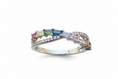 Load image into Gallery viewer, 925 Sterling Silver Rainbow Cubic Ring with Cubic Zirconia stones
