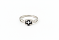 Load image into Gallery viewer, Black cross Stainless Steel Ring
