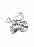 Load image into Gallery viewer, Triple Family Love Pendant Sterling Silver
