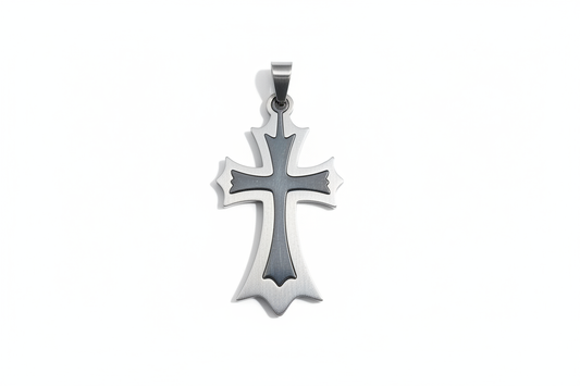 Flared Two-Tone Cross