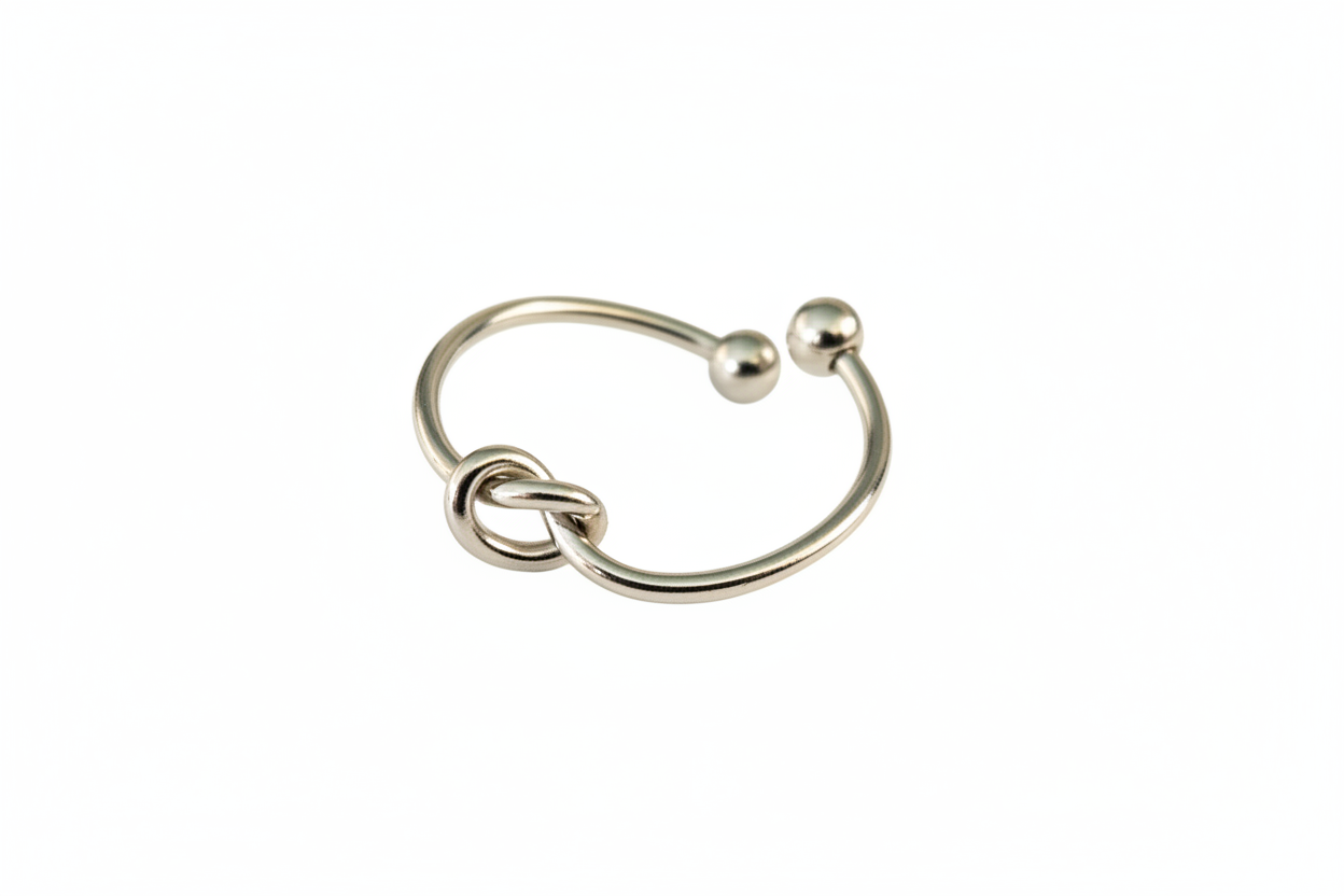 Knot Heart Stainless Steel Ring