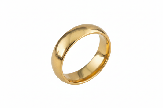 Gold Edged Stainless Steel Ring