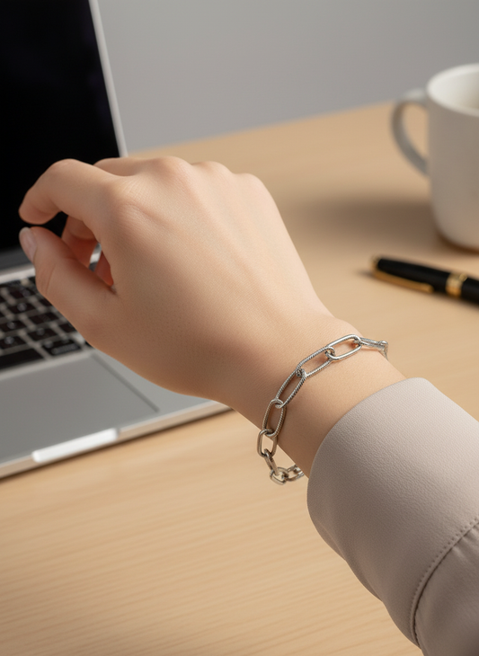 7mm Rugged Paper Clip Bracelet