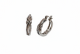 Load image into Gallery viewer, Pair of silver hoop earrings

