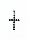 Load image into Gallery viewer, Cubic Zirconia Cross Sterling Silver Pendant
