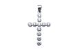 Load image into Gallery viewer, Cubic Zirconia Cross Sterling Silver Pendant

